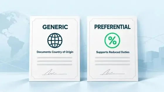 Generic vs. Preferential Certificates of Origin