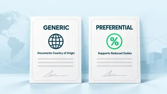 Generic and Preferential Certificates of Origin: Exporter Guide