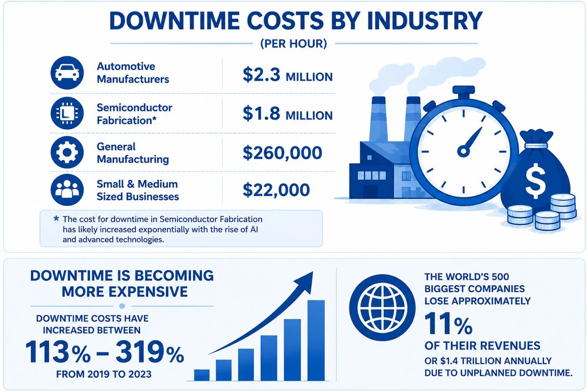 Manufacturing Downtime Costs by Industry