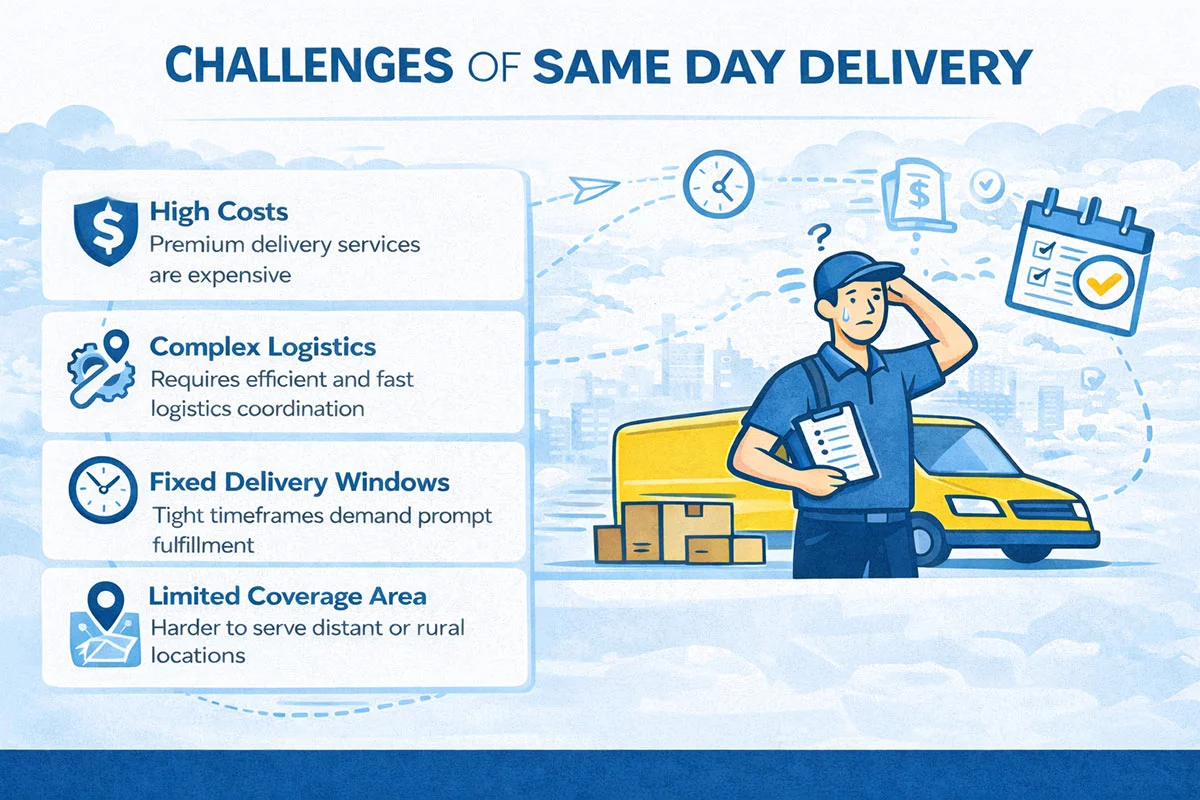 Challenges of Same Day Delivery